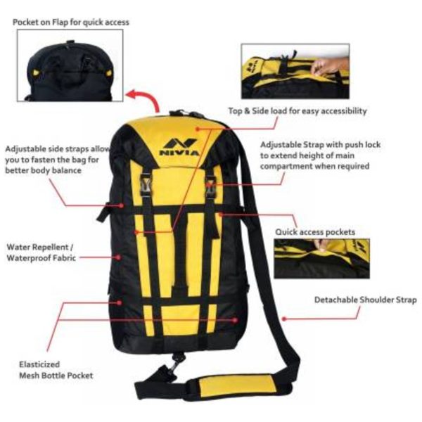 Nivia Climber Rucksack Cum Duffel Duffel Bag - Image 2