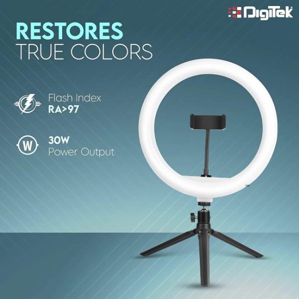 Digitek (DRL-14) Dual Temperature LED Ring Light with Dimmable Lighting (30 watt) - Image 2