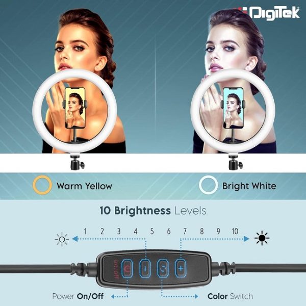 Digitek (DRL-14) Dual Temperature LED Ring Light with Dimmable Lighting (30 watt) - Image 3