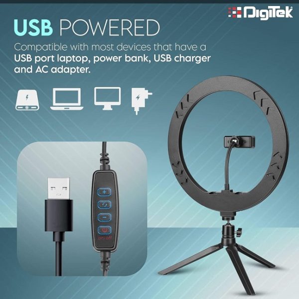 Digitek (DRL-14) Dual Temperature LED Ring Light with Dimmable Lighting (30 watt) - Image 4