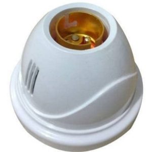 White Fancy Bulb Holder 6 A Two Pin Socket