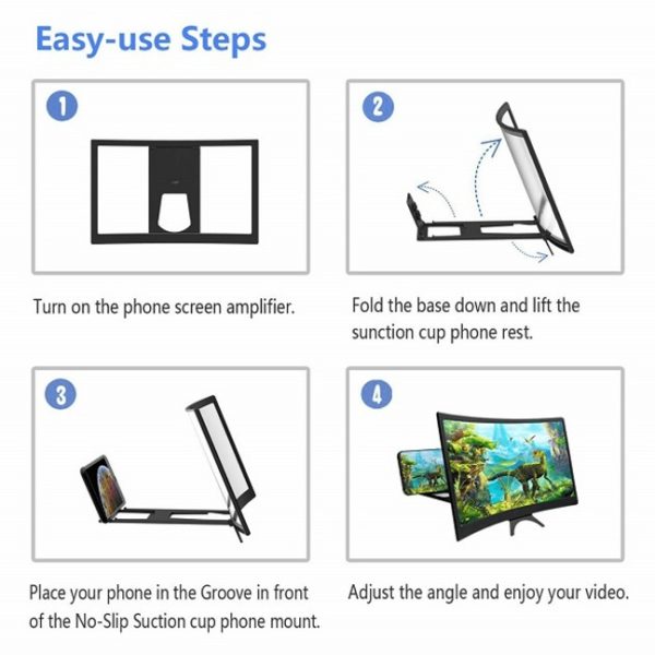 3D Enlarged Screen Mobile Phone Screen Magnifier for All Smartphones - Image 4