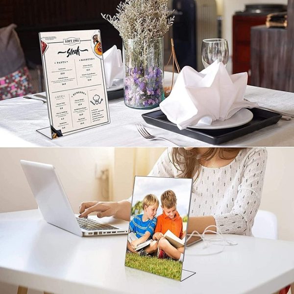 Clear Acrylic Transparent L Shape Table Top Stand (46 nh) - Image 2