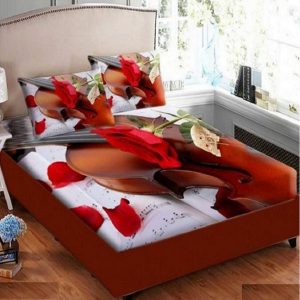 300 TC King Size Velvet Double Bedsheet with 2 pillow covers