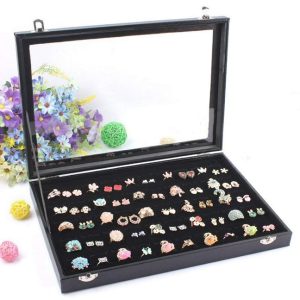 Glass Jewelry Ring Display / Storage Box