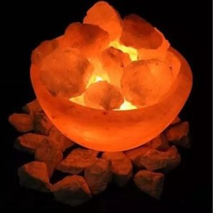 Natural Healing Positive Energy Harmony Purification Himalayan Rock Salt Fire Bowl Lamp