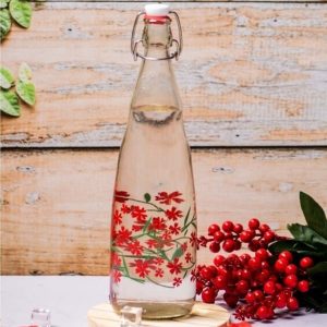 BPA free 1000 ml Glass Bottle by Greendrop (Random design)