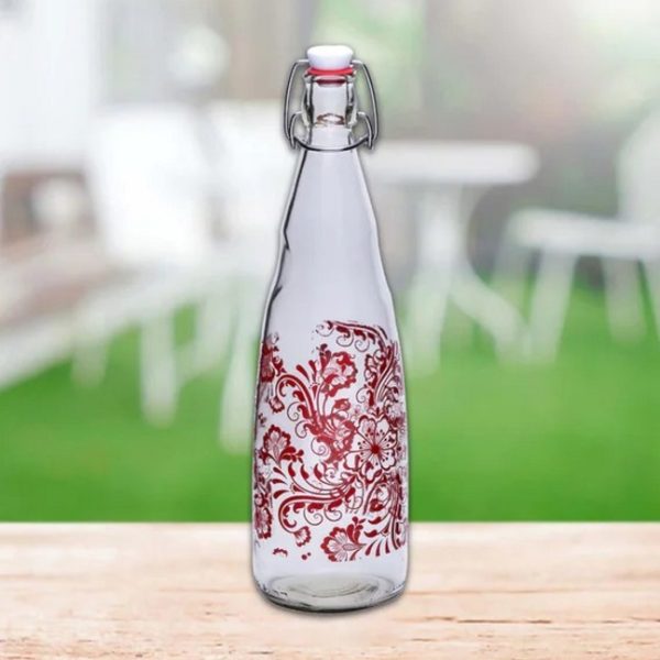 BPA free 1000 ml Glass Bottle by Greendrop (Random design) - Image 3