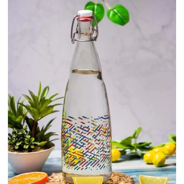 BPA free 1000 ml Glass Bottle by Greendrop (Random design) - Image 4