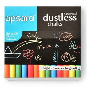 Apsara Assorted Dustless Chalks (pack of 10)