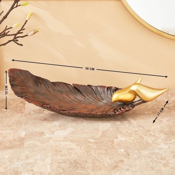 Paloma Robin Polyresin Decorative Leaf Platter - Image 2