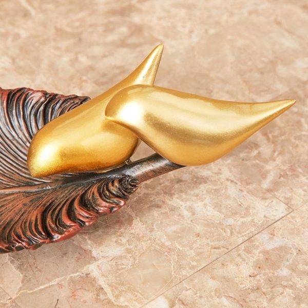 Paloma Robin Polyresin Decorative Leaf Platter - Image 3