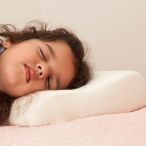 The White Willow Junior Contour Shape Memory Foam Pillow with Removable Zip Cover