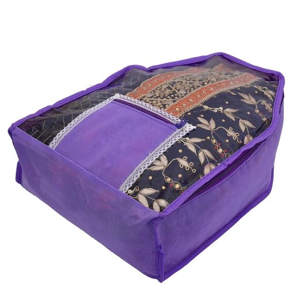 Non Woven Blouse Cover with Front Transparent Window & Attached Pocket - Image 4