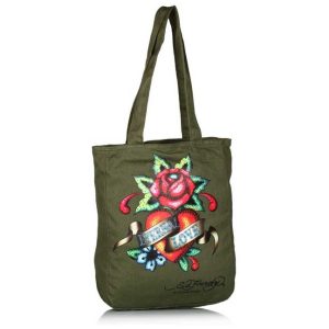 Ed Hardy Khaki Tote Bag