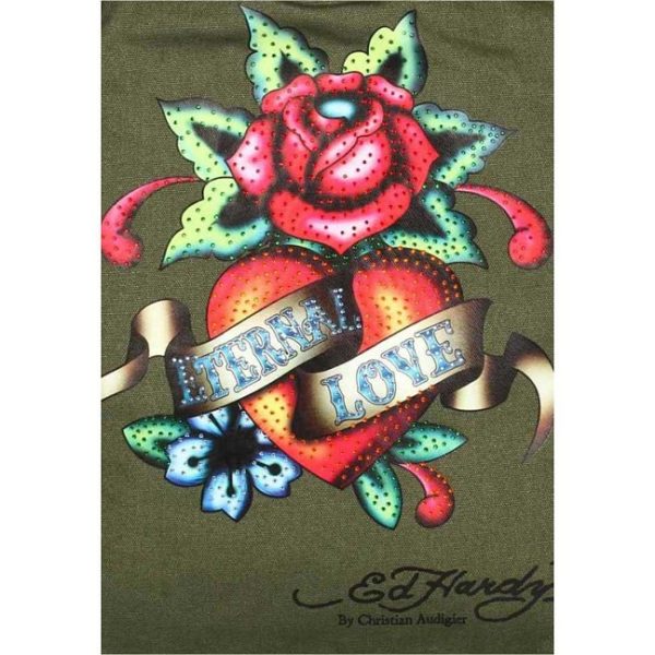 Ed Hardy Khaki Tote Bag - Image 4