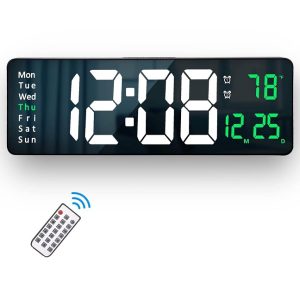 SM-601 16.2” Large Digital Display LED Wall Clock with Remote