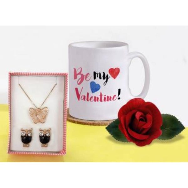 Valentine gift set  (Mug, Rose & Necklace) - Image 2