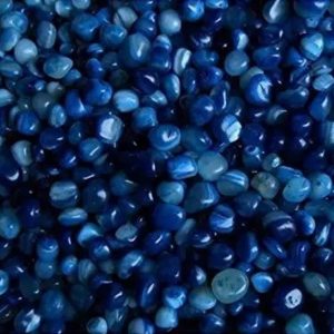 Decorative Blue Glossy Onyx Stone for Vase Fillers / Home Indoor Decoration (950 gm)
