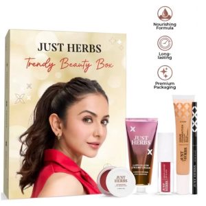 Just Herbs Make Up Kit - (Kajal, Lip Gloss, Cheek & Tint, Foundation & Strobe Cream)