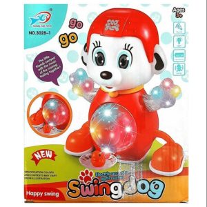 Happy Swing Bump and Go Musical Swinging Dog with LED lights