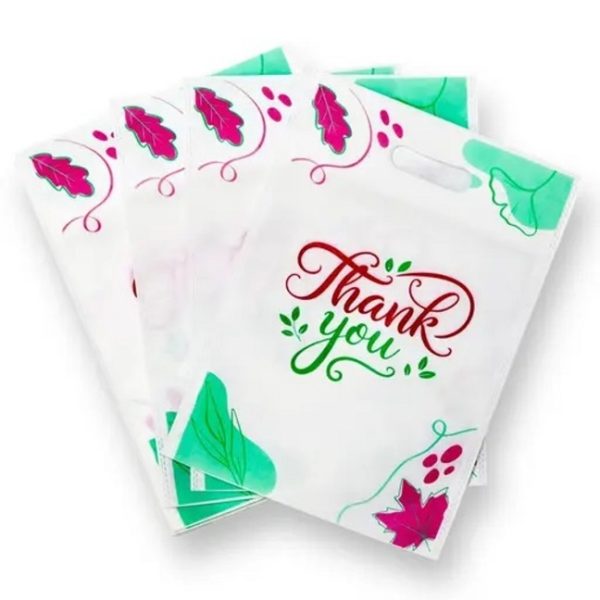 Non-woven 10*14 Inch Thank You Bags for Gifting / Return gift / Grocery (Pack of 20) - Image 2