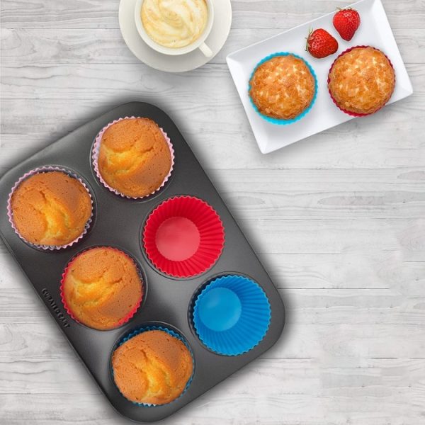Silicone Muffins / Cupcake / Cake Moulds (pack of 6) - Image 2