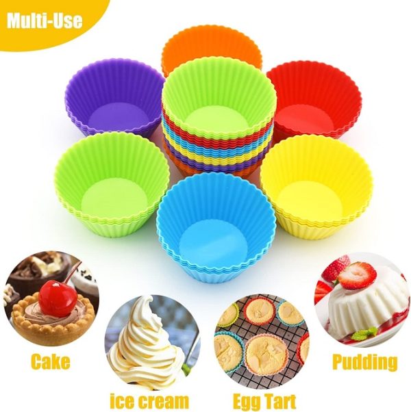 Silicone Muffins / Cupcake / Cake Moulds (pack of 6) - Image 4