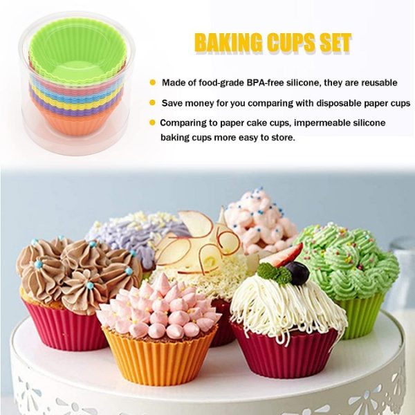 Silicone Muffins / Cupcake / Cake Moulds (pack of 6) - Image 5
