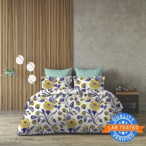 Arvind 120 TC Cotton Queen Floral Bedsheet (21118-03)