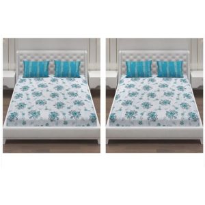Monte Carlo Moca 104 TC Pack of 2 Cotton Double Bedsheets (23Bs-Fiona-67)