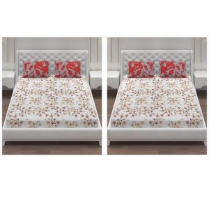 Monte Carlo Moca 104 TC Pack of 2 Cotton Double Bedsheets (23Bs-Fiona-64)