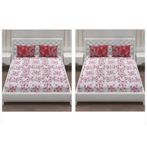 Monte Carlo Moca 104 TC Pack of 2 Cotton Double Bedsheets (23Bs-Fiona-62)