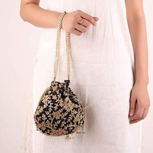 Traditional Embroidered Women Potli Bag for Wedding / Party / Return Gifts
