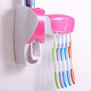 Automatic Toothpaste Dispenser & Toothbrush Holder