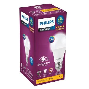 Philips Ace Saver Eye Comfort 7 W E27 LED Bulb (Golden Yellow)