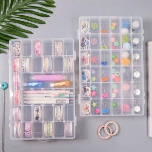 36 Grids Multipurpose Storage Box with Removable Dividers for Medicine Pills, Jewelry, Pins, Screws, Cosmetics and Stationery Items
