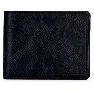 Provogue Men Black Wallet  (6 Card Slots)
