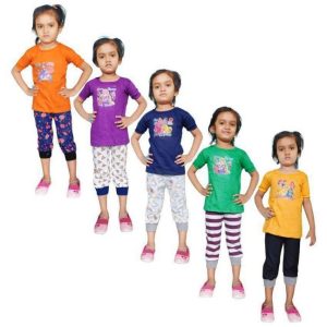 Cotton Girl's Dress (Top & Capri)