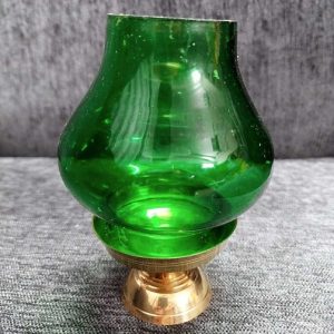 Metal and glass tealight holder
