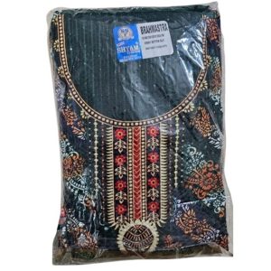 Fancy Heavy Chifon Dupta Creap Bottom Unstiched Suit (Green)