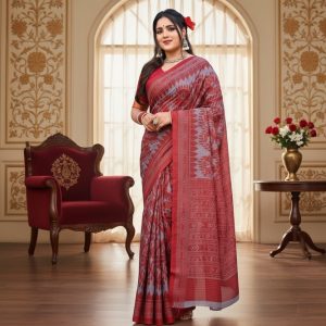 Pure Cotton Sambalpuri Pasapalli Saree