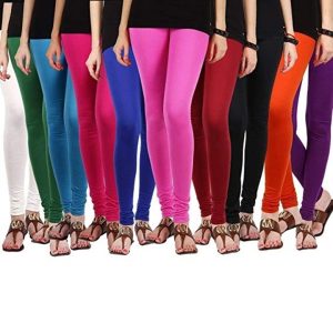 Cotton Spandex Stretchable Women's Leggings (Free Size)