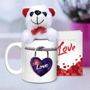 Love Locked Mug with Teddy