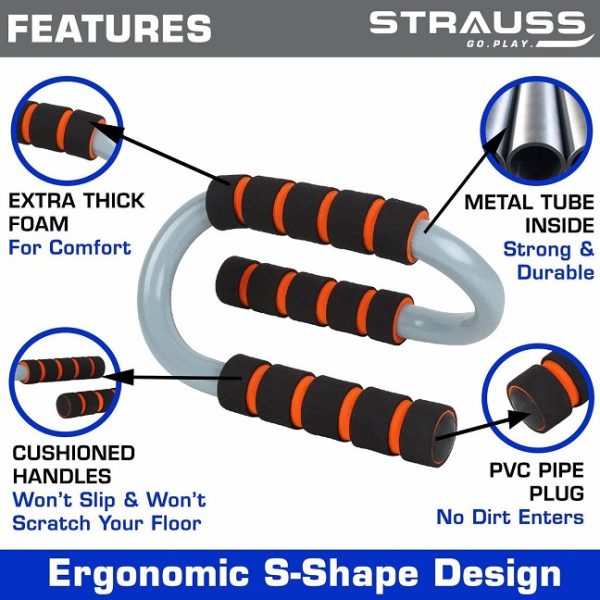 Strauss S Shape Push Up Bar (pack of 2) - Image 3