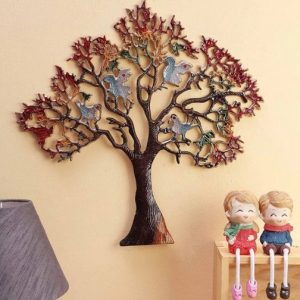 Metal Birds On Tree Wall Art