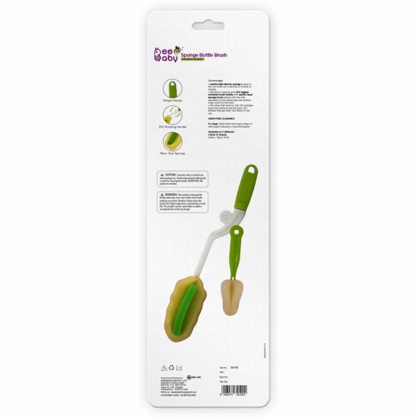 Beebaby 2 in 1 Rotating Bottle Cleaning Sponge Brush - Image 4