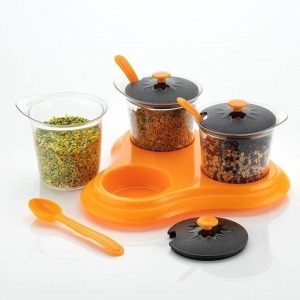 Multipurpose Pickle Container/Mukhwas Tray/Masala Tray/Dining Spice Stand/Jar Box