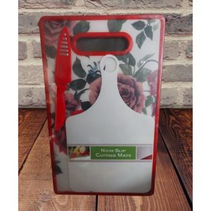 Chrome Chopping Board with Accessories