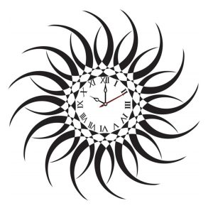 Sun Design PVC Vinyl Wall Sticker Wall Clock